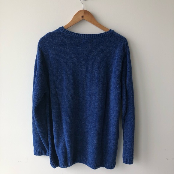 Carol Reed Blue Knit Winter Themed Sweater - Picture 2 of 5